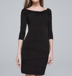 WHBM Off-Shoulder Tiered Instantly Slimming Dress